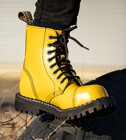 Botas Steel 8 Ojales Amarillo